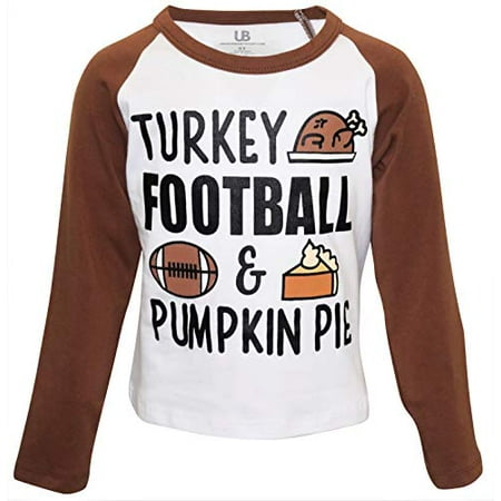

Unique Baby Boys Turkey Football And Pumpkin Pie Raglan Shirt (6 Turkey Pie)