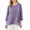 Purple, variant on Women Long Sleeve Tunic Tops Loose Fit Cotton Linen Beach Casual T Shirts with Pockets Crewneck Summer Clothes (XL, Purple)
