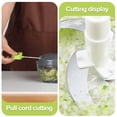 thumbnail image 5 of Dream Snail Manual Food Processor Vegetable Chopper with Pull Cord, 500 ml Hand-Powered Kitchen Cutter for Garlic, Onion, Veggies & Fruits, 5 of 7