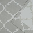 thumbnail image 4 of Nicole Miller Treillage Woven Room Darkening Blackout Hidden Tab/Rod Pocket Top Curtain Panel Pair, 52"x84", Dove Grey, 4 of 7