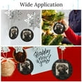 thumbnail image 4 of Custom Name Chocolate Labrador Puppy Christmas Ornament Keepsake Gifts Holiday Present Idea Round Keepsake Ornament Bauble Present Dog Themed, 4 of 7