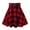 Red, variant on Pntutb Women Fashion Sexy Casual Lattice Print Splicing Frenulum A-Line Mini Skirt