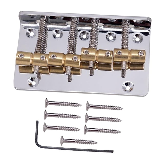 Accesorios de puente de bajo eléctrico profesional de , ajuste de espaciado de cuerdas, con cola de sillines de latón fijo. Gloria Puente de graves
