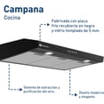thumbnail image 2 of Campana Extractora Bluelander de Acero Inoxidable 110 V, Salida de Aire y Filtro de Carbón Activado, Campana para Cocina 90 cm, 2 of 5