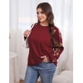 thumbnail image 3 of FOLUNSI Pullover Sweatshirt - Crew Neck, Long Sleeve - Women's Plus 2XL, 3 of 8