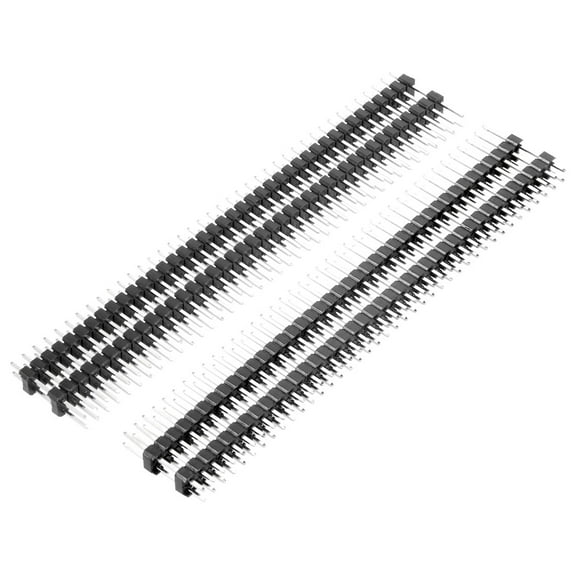10Pcs 2.54mm Pitch 40-Pin 19mm Long 2 Row Straight Connector Pin Header Strip