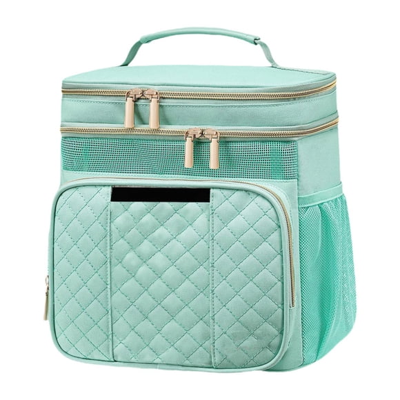 Bolsa de aseo grande, organizador de artículos de tocador, compartimentos resistentes al agua, bolsas de baño colgantes, bolsa de cosméticos para Verde
