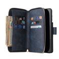 thumbnail image 5 of Feishell for Samsung Galaxy S21 (6.2 inch) Wallet Case for Women Men,Premium PU Leather Magnetic Clasp Zipper 9 Card Slots Folio Flip Holder Shockproof Purse Phone Case with Wrist Strap,Blue, 5 of 8