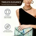 thumbnail image 6 of Xixirimido Clutch Purse for Women Formal Evening Bags for Wedding Party Cocktail Prom Leather Envelope Bag with Detachable Chain, Peacock Butterfly Floral, 6 of 7