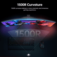 thumbnail image 6 of KTC 32 Inch Curved Gaming Monitor, 2K 180Hz Computer Monitor, Up to 185Hz, QHD 1500R PC Monitor 1ms with Adaptive Sync, DisplayPort/HDMI/USB, VESA Wall Mount, Tilt Adjustable, H32S5, 6 of 9
