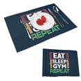 thumbnail image 1 of DouZhe Ensemble de 4 Sets de Table en Polyester, Motif Répétitif pour Manger Dormir à la Gym, 12 Pouces x 18 Pouces, 1 of 6