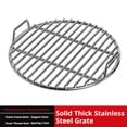 thumbnail image 4 of 13 Inch Stainless Steel Round Grill Grate 6mm Thick No Coating Multi-Purpose BBQ Cooking Rack For Grilling Baking Steaming, 4 of 9