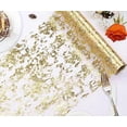 thumbnail image 3 of chemin De Table 28cmx5m, Chemin De Table Filet Avec Feuille D'or, Ruban De Table Mtallis, Brillant Chemin De Table, Pour Le Mariage, Anniversaire,, 3 of 5