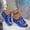Blue, variant on Women Wedge Slide Sandals, Slip On Fashion Open Toe Soft Bottom Ladies Shoes Blue Size 6.5