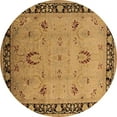 thumbnail image 1 of Ahgly Company Indoor Round Oriental Brown Industrial Area Rugs, 7' Round, 1 of 4