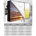 thumbnail image 7 of Outdoor TV Cover 40 to 43 Inch Weatherproof, Yellow White Waterproof TV Screen Protector for Outside Decor with Zipper and Pocket 40"L x 25"H , Abstract Modern Brush Strokes, 7 of 7