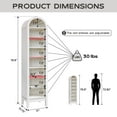 thumbnail image 4 of SinCiDo Arched Bookshelf, 8-Tier Open Shelf Bookcase, Medium Density Fiberboard, 4 of 7