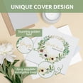 thumbnail image 3 of Wedding Guest Book 120 Pages Elegant Flower Pattern Wedding Sign Book Hard Cover Personalized Guest Signature Album for Party Reception Engagement-green-, 3 of 10