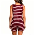 thumbnail image 7 of BaoFuBaoMei Plus Size Pajama Sets for Women 2 Piece Sleeveless Tank and Shorts Sleepwear Striped Summer Pajamas Loose Soft Nightwear, 7 of 7