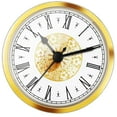 thumbnail image 5 of Round Clock Small Clock Insert Roman/Arabic Numerals Gold/Silver Trim For Craft And Replacement Clocks 70mm 80mm 90mm, 5 of 8