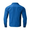 thumbnail image 3 of Rrunsv Denim Jacket Men Long Sleeve Solid Color Fashion Classic Men's Jean Jacket Blue,3XL, 3 of 4