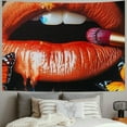 thumbnail image 2 of Autua  Watercolor Female Lips Tapestry Wall Hanging Rainbow Tie Dye Tapestries Street Art Tapestry Xlarge 70X92 For Kids Boys Girls,Colorful Graffiti Wall Art Decor For Bedroom Living Room 60x50inch, 2 of 6