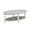 White, variant on Roundhill Furniture Anze Living Room Contemporary Oval Wood Shelf Coffee Table in Charcoal Finish