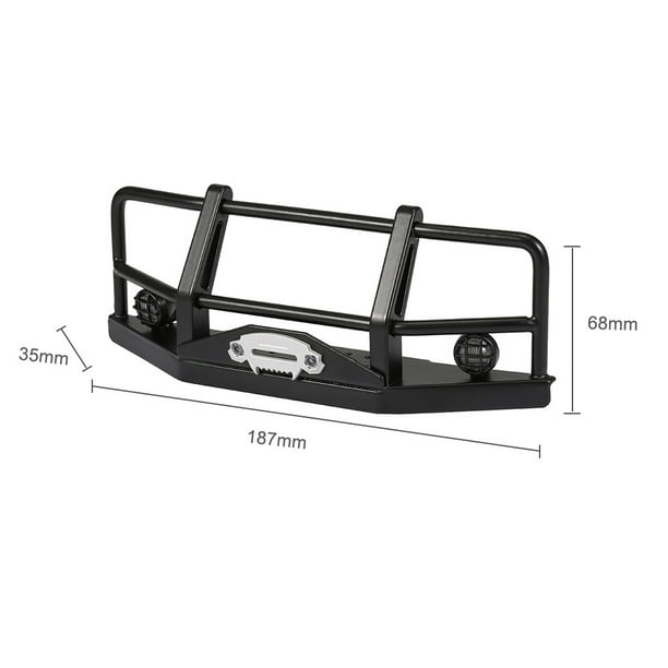 1/10 Scale Full-Width Front Bumper with Trail Bar for Traxxas TRX4