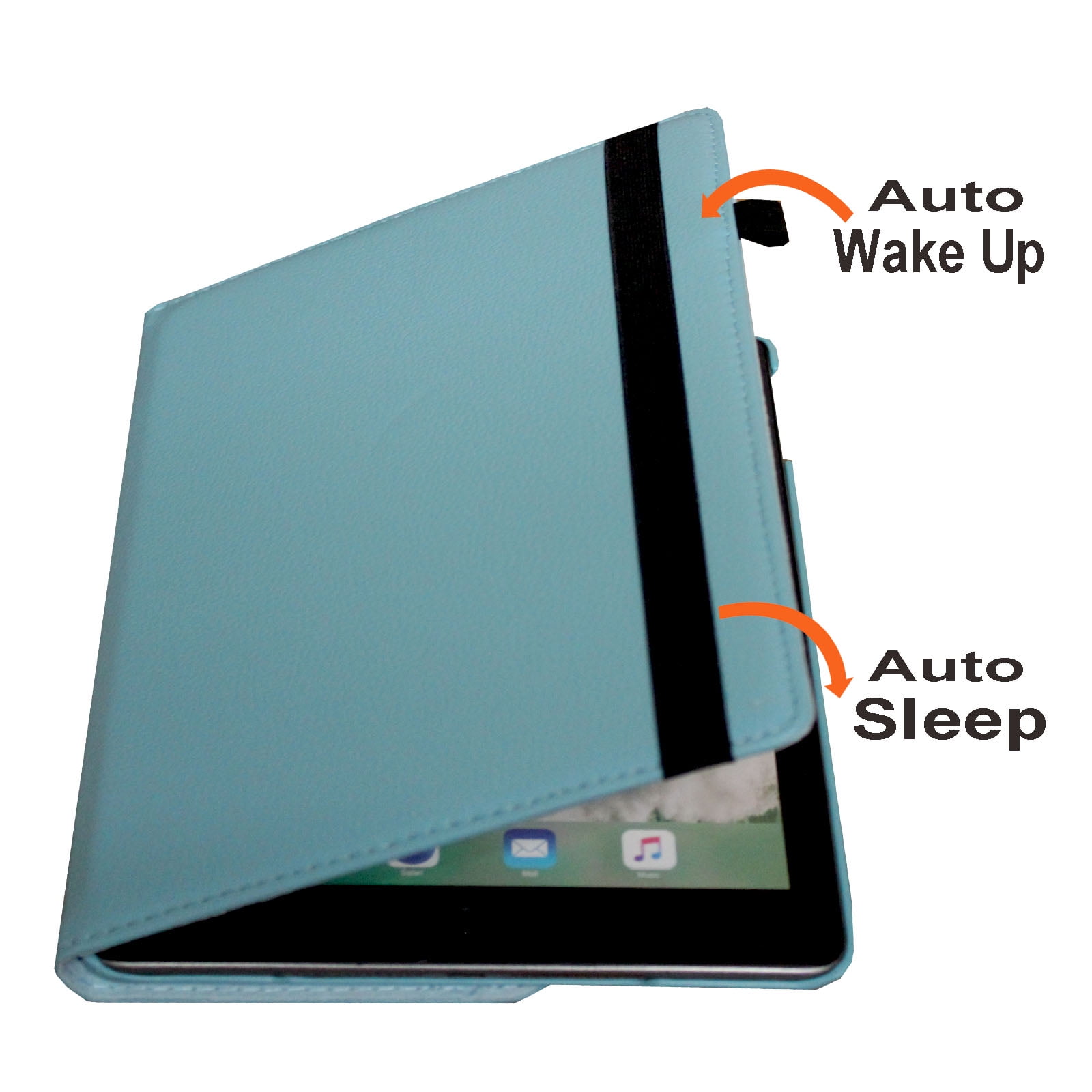JYtrend Smart Case for iPad Air 1st / Air 2nd Generation (9.7 IN) with Pencil Holder, Rotating Stand Magnetic Auto Wake Up/Sleep Cover for iPad Air 1/Air 2 A1474 A1475 A1476 A1566 A1567 (Blue)