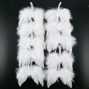 10pcs Angel Feather Wing Christmas Tree Home Party Decor Hanging Ornament Wedding Prop