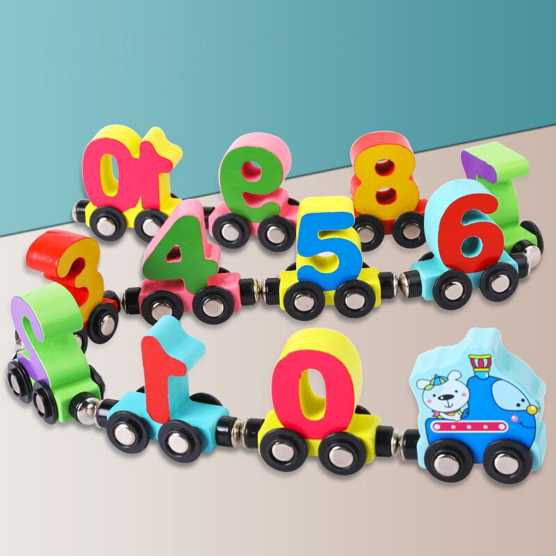 QWZNDZGR Magnetic Wooden Train Set Toy Children Cartoon Cars Truck Set Kids Alphabet Letter Numbers Educational Learning Toys Gifts QWZNDZGR Magnetic Wooden Train Set Toy Children Cartoon Cars Truck Set Kids Alphabet Letter Numbers Educational Learning Toys Gifts