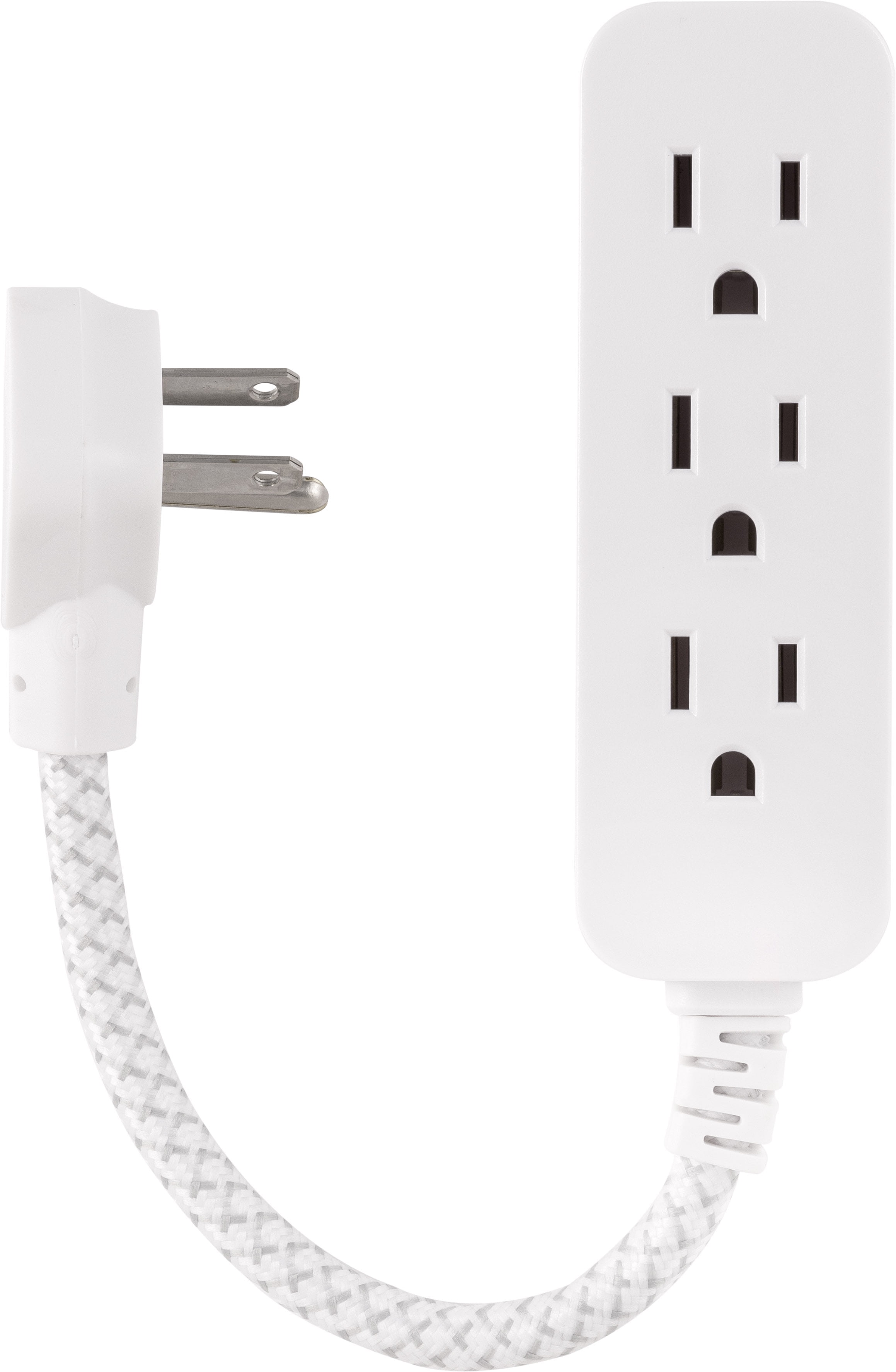 2 Pack No Surge Protector Fosmon 3 Outlet Power Strip Ship Approved 3 Prong Grounded Plug UL Listed 3ft Outlet Extender for Cruise Ship Travel Home 3-Foot Short Extension Cord Wall Mount