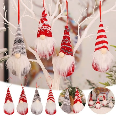 

TMOYZQ Christmas Decorations Indoor Outdoor Christmas Ball Hat Faceless Baby Pendant Creative Old Man Dwarf Rudolph Doll Christmas Gift