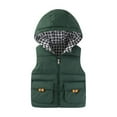 thumbnail image 3 of Godderr 3-10Y Kids Toddler Boys Girls Winte Warm Vest Down Cotton Sleeveless Jacket Hooded Waistcoat Thickened Winter Jacket Tops, 3 of 5