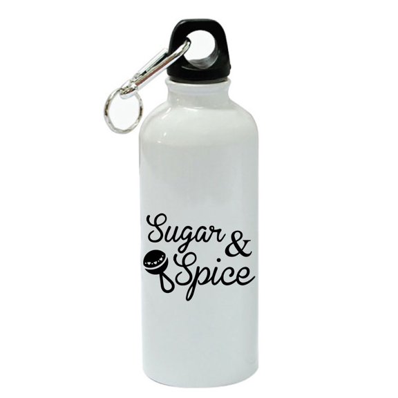 Sugar & Spice White Aluminum Sports 20 oz Water Bottle