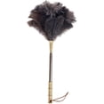 thumbnail image 2 of Ostrich Feather Duster with Extension Pole Up to 43 inch, Genuine Fluffy Natural Reusable Handheld Feather Dusters for Cleaning Supplies, Washable, Car, Office, Desk, Blinds, 2 of 4