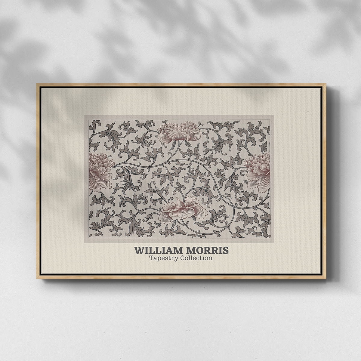 Vintage Abstract Print-XLVI Framed in Natural Wood Wood Gallery Wrapped Canvas 17 in. x 25 in.