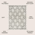 thumbnail image 3 of JONATHAN Y LONDON SHAG 5 x 8 Area Rug, Soller Diamond Trellis - Beige/Dark Gray, SHG103A-5, 3 of 9