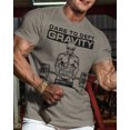 thumbnail image 5 of Gymish Dare to Defy Gravity Workout T-Shirt for Men – Funny Gym Shirt, Men's Athletic Tee, Lifting T-Shirt, Workout Clothes for Men, Fitness Apparel, 5 of 5