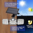 thumbnail image 3 of Luces solares al aire libre, luces de seguridad solares ajustables de 3 modos, 3 of 4