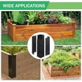 thumbnail image 7 of 4 Pack Black Raised Garden Bed Corner Brackets with Wood Screws for 20"-24" Bed, Rust Resistant Raised Bed Corners Metal Connectors 11" for Vegetable Planter Garden, 7 of 7