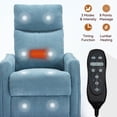 thumbnail image 5 of Segmart 360° Swivel & Rocker Recliner Chair with Massage & Lumbar Heat- Manual Recliner, Fabric Lounge Chair for Living Room, 5 of 9