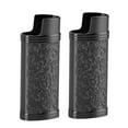 thumbnail image 3 of 2Pcs Retro Pattern Zinc Alloy Lighter Cover, Portable Protective Sleeve Case With Secure  For Lighter, 3 of 8