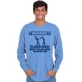 thumbnail image 4 of Warning To Avoid Injury Funny Cartoon Men's Long Sleeve Tee T Shirt Brisco Brands X, 4 of 6