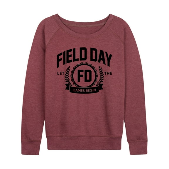 Instant Message - Field Day Collegiate - Women's Lightweight French Terry Long Sleeve Shirt