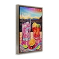 thumbnail image 4 of Stupell Industries Cocktails at Sunset View Food & Beverage Painting Brown Floater Framed Canvas Art Print Wall Art, 17 x 25, 4 of 10