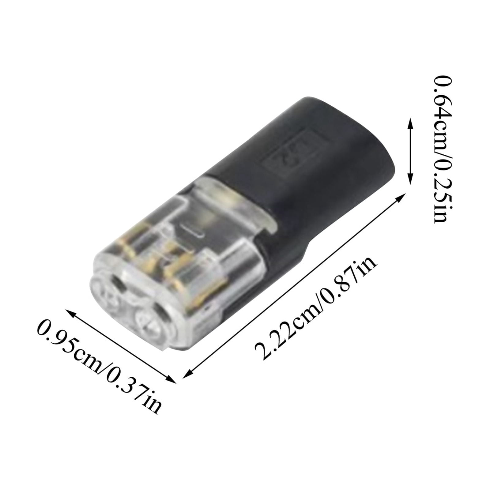 100PCS Double-wire Plug-in Connector with Locking Buckle, Quick Connect Plug for LED Light Strip,No Wire-Stripping Needed
