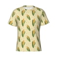 thumbnail image 4 of Vsdgher Yellow Corn Print Men's Dry Fit Mesh Athletic Shirts Moisture Wicking Tennis T-Shirt Tops, 4 of 9
