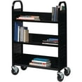 thumbnail image 5 of Hirsh Single-sided Mobile Metal 30" W x 9-1/2" D Book Cart Black, 5 of 6