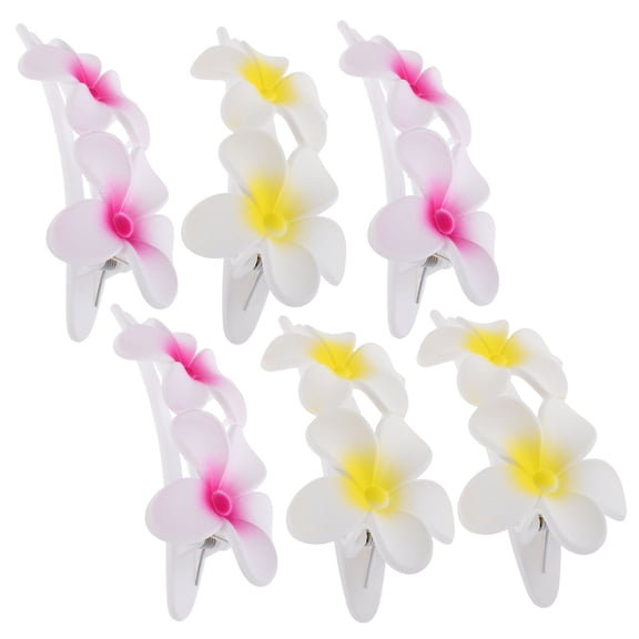 LOLIPPYY 6Pcs Large Flower Hair Clips Multi Color Decorative Hair Accessories for Wedding and Vacation Styles